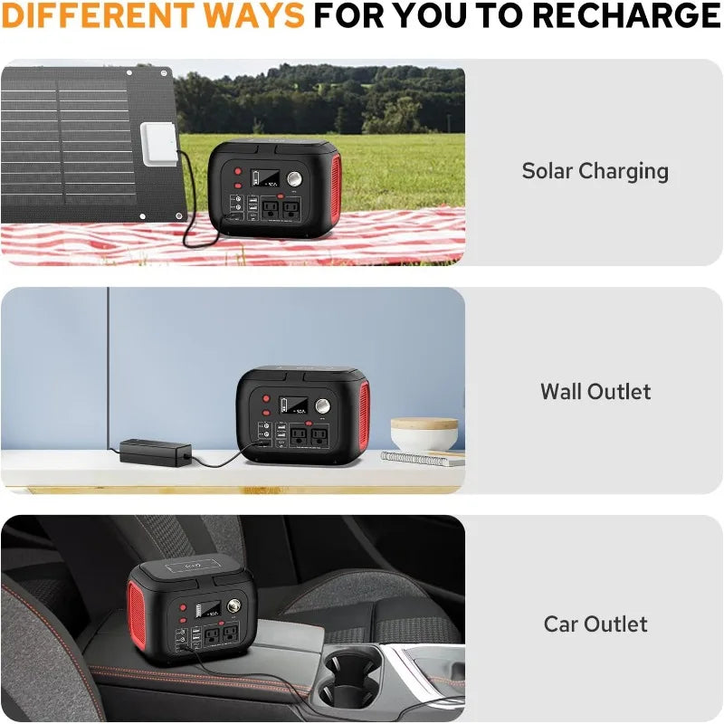300W Power Bank with AC Outlet Solar Generator