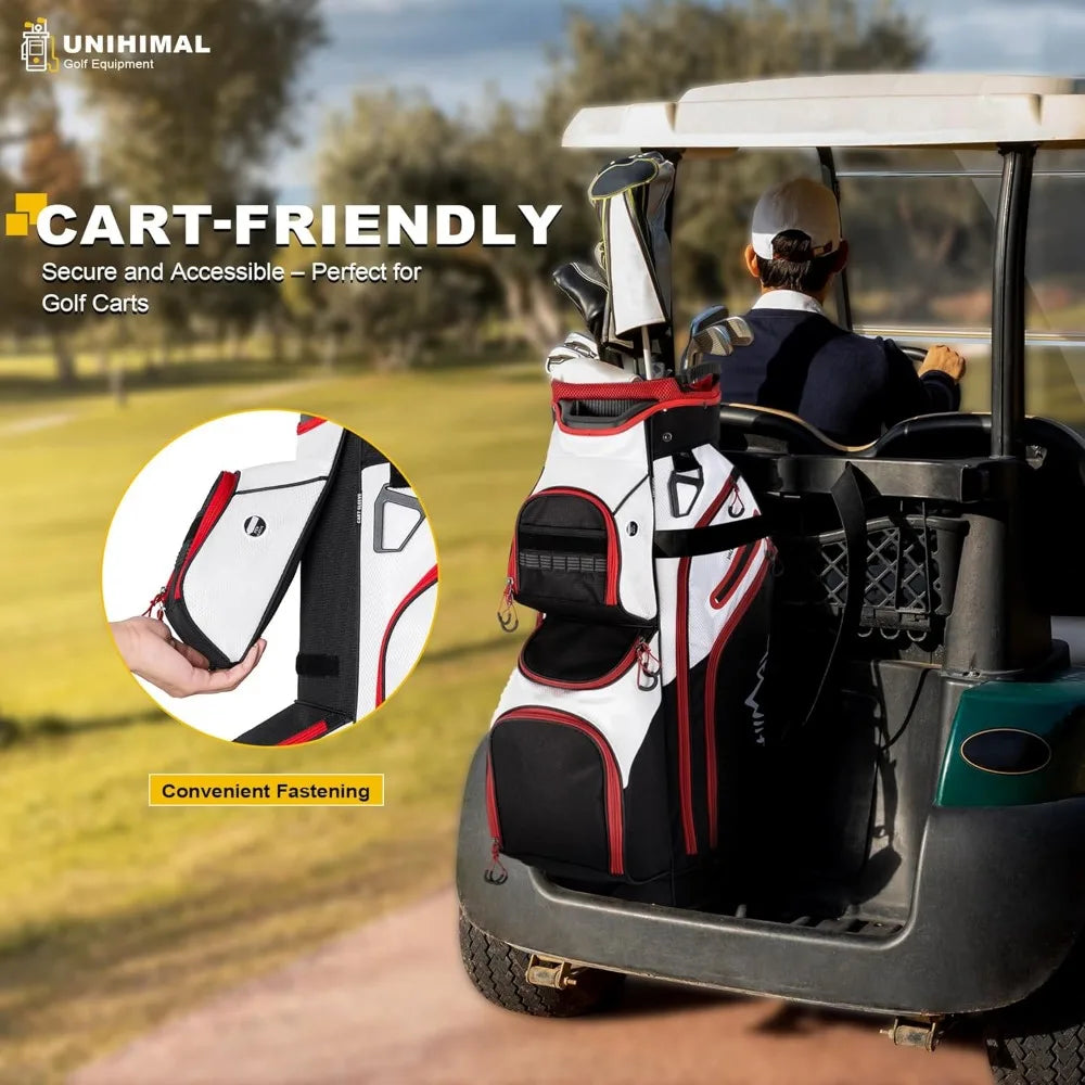 Golf Cart Bag with Handles and Rain Cover