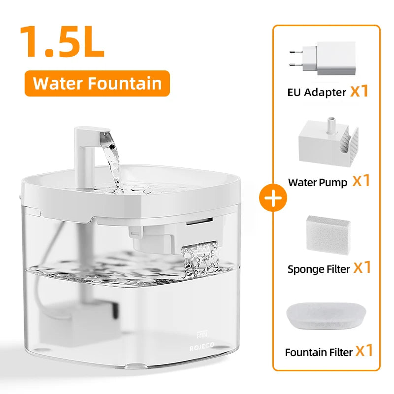 Automatic Cat Water Fountain Rechargeable