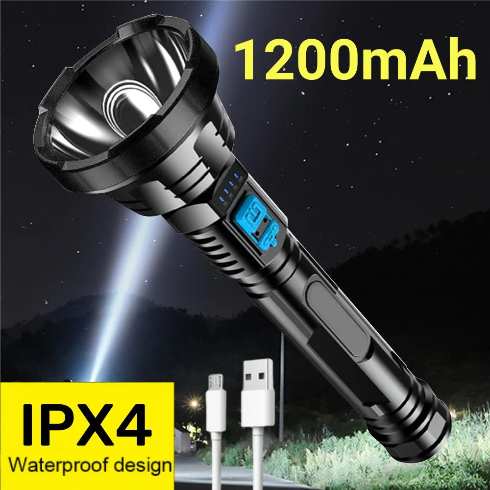 USB Charging Waterproof Emergency Flashlight