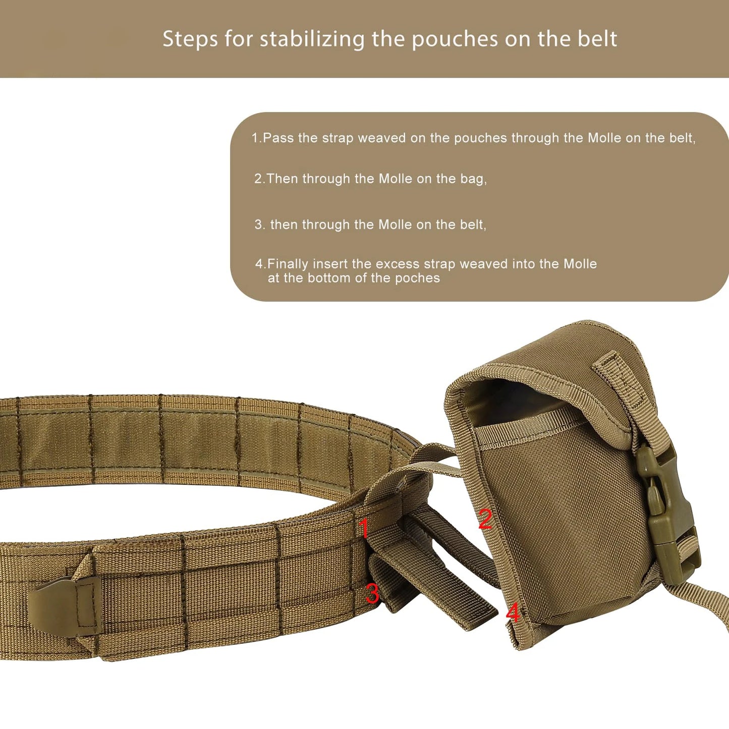 8-in-1 Hunting Tactical Belt with Accessories