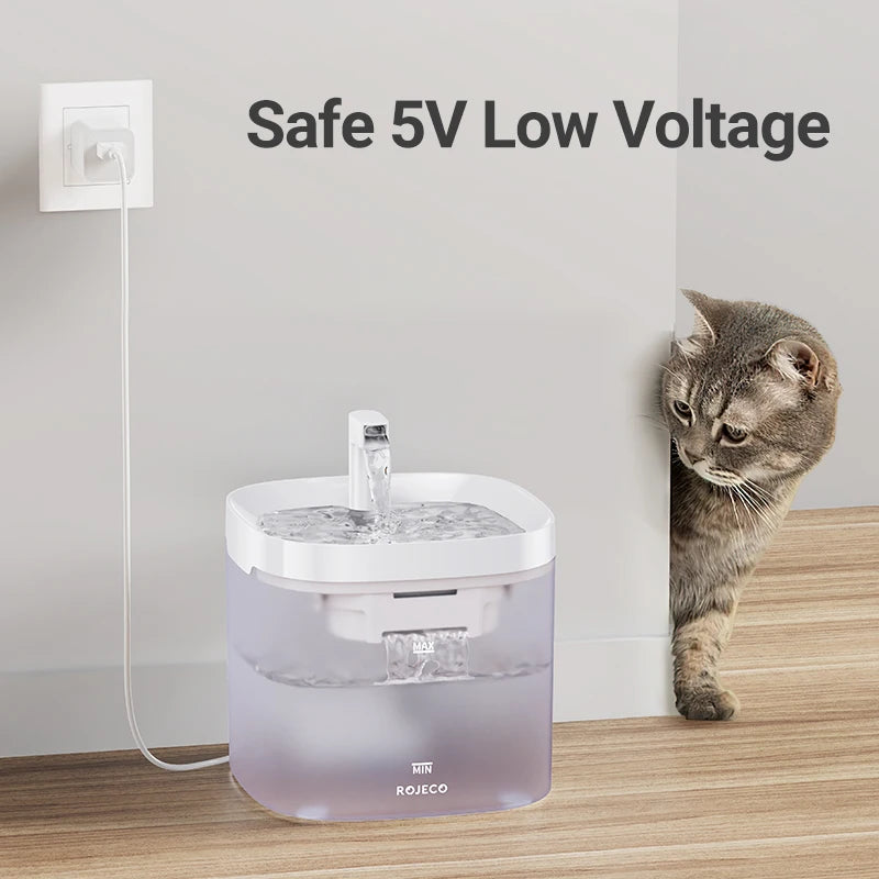 Automatic Cat Water Fountain Rechargeable