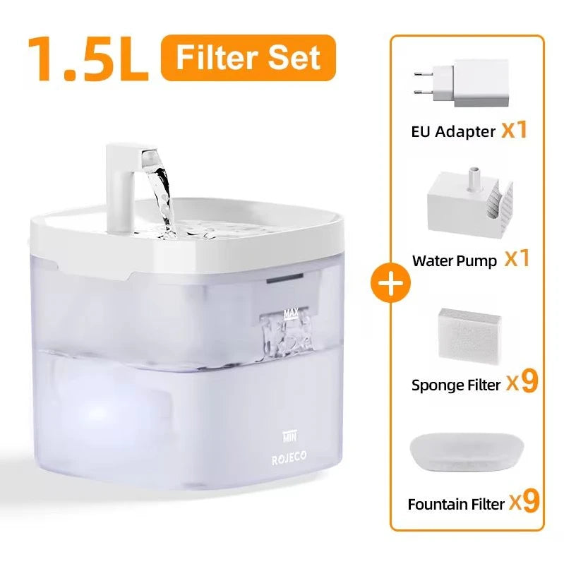 Automatic Cat Water Fountain Rechargeable