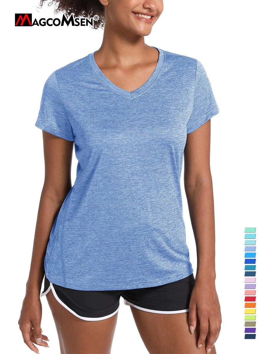 Women's V-neck T-shirt Quick-Dry