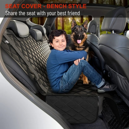 Universal Pet Car Seat Cover with Side Flaps - Waterproof Hammock & Bench Style for Back Seat Protection – Durable, Non-Slip V