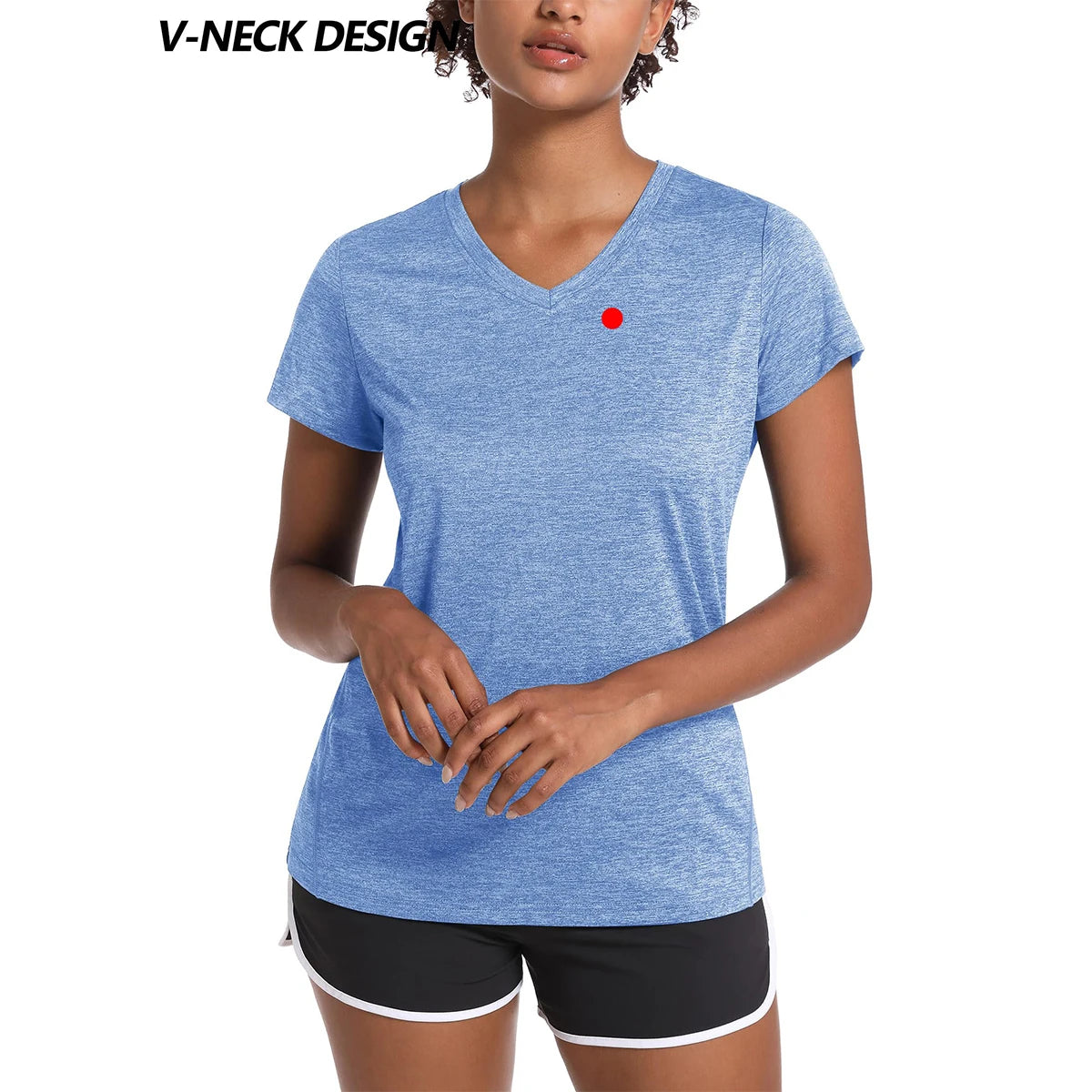 Women's V-neck T-shirt Quick-Dry