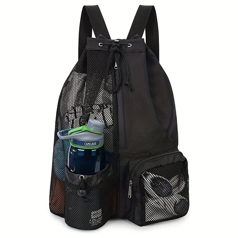 Sports Drawstring Backpack with Mesh Pocket