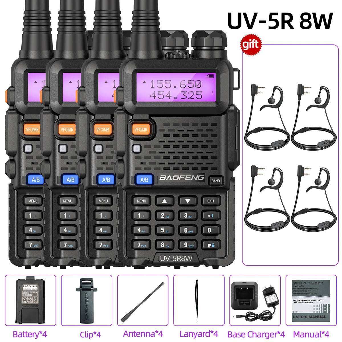 8W Walkie Talkie /  Ham Radio Dual Band