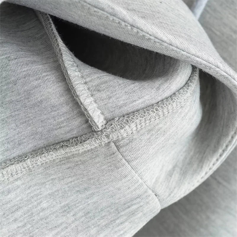 Winter New Women's Zipper Hoodie High Street Unisex style Double Pockets Oversize Loose Sweatshirts Outerwear Top